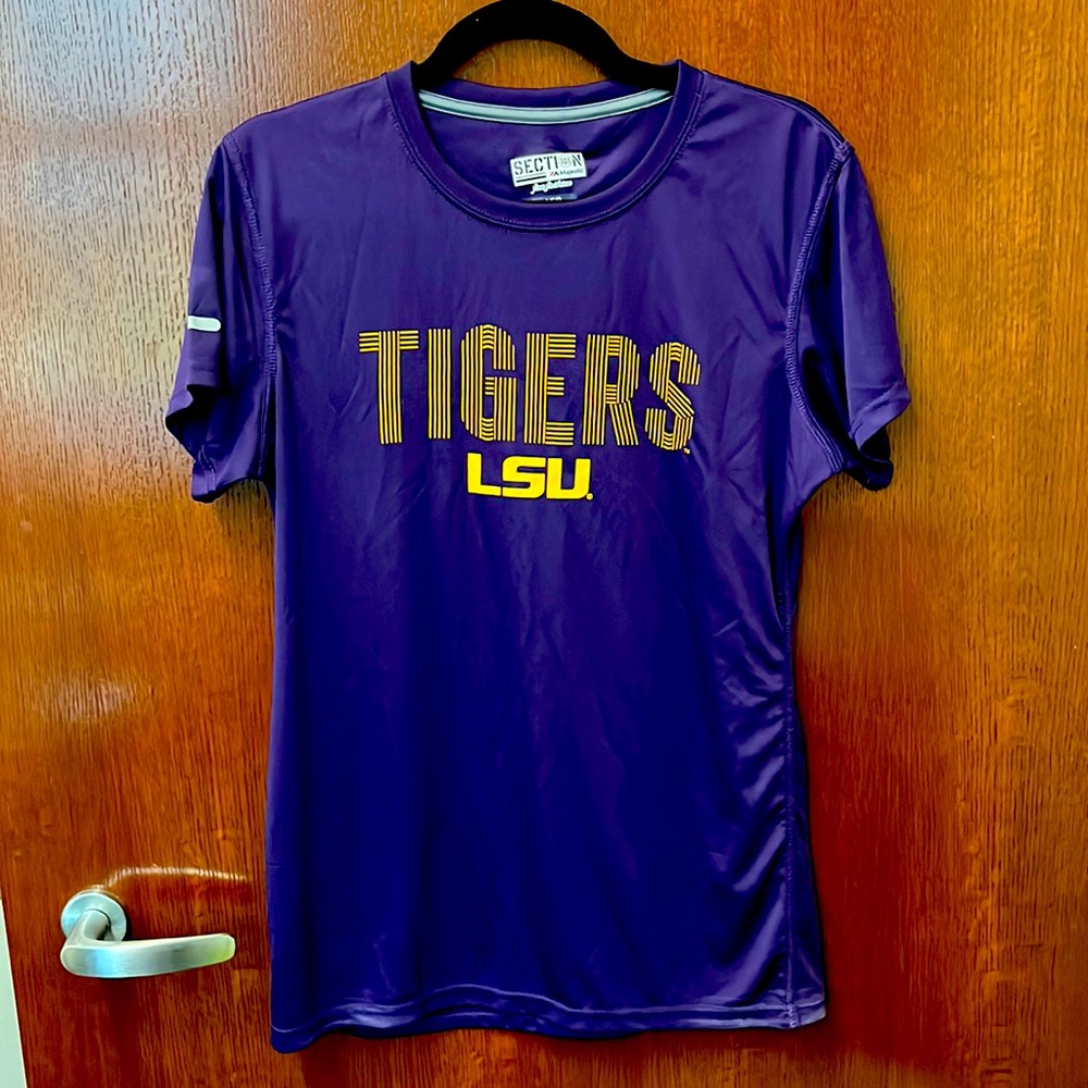 LSU Tigers Ladies Fitted Short Sleeve Short - Size L